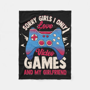 Gamer Priorities – Video Games And Girlfriend Fleece Blanket