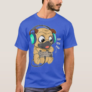Gamer Pug Gaming Pugs Video Game Lover Cute Kawaii T-Shirt