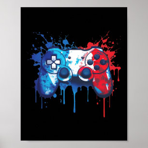Gamer - Red White Blue 4th Of July Video Game 1  Poster