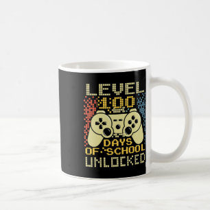 Gamer Retro 100th Day Teacher 100 Days Of School B Coffee Mug