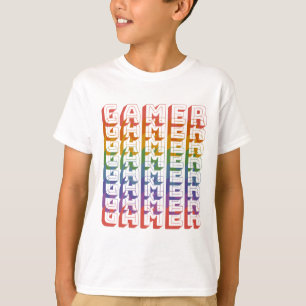 Gamer Retro Rainbow T-Shirt
