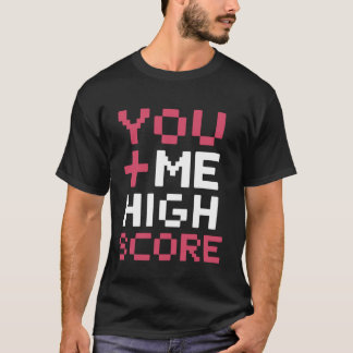 Gamer Romance Video Games Heart Pixel Art Gaming P T-Shirt