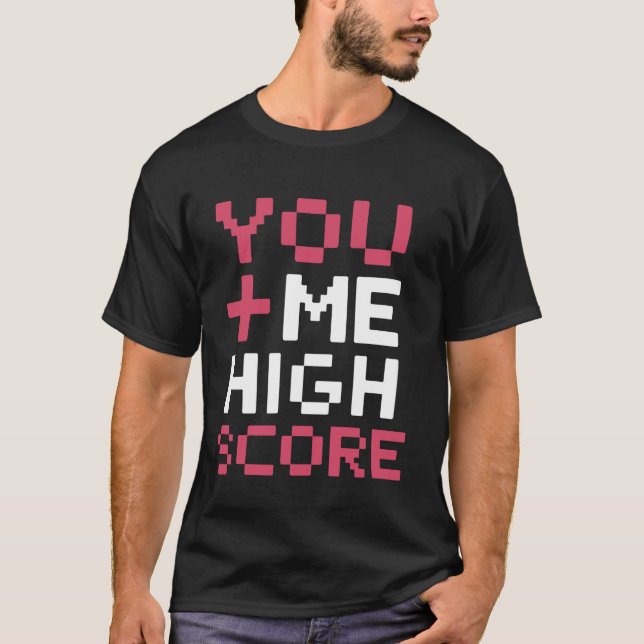 Gamer Romance Video Games Heart Pixel Art Gaming P T-Shirt (Front)