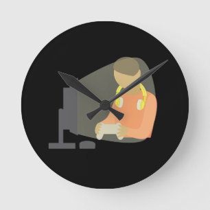 Gamer Round Clock
