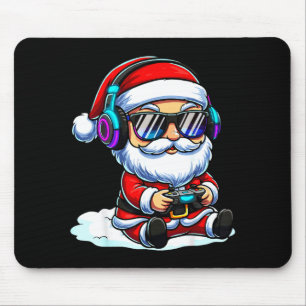 Gamer Santa Video Game Christmas Gaming Mouse Pad
