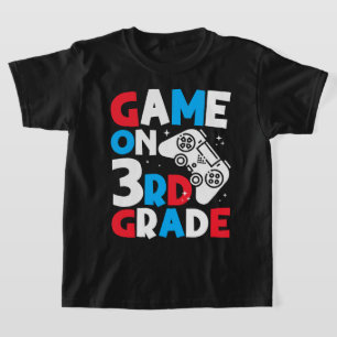 Gamer Sayings Game On 3rd Grade Retro Video Games T-Shirt