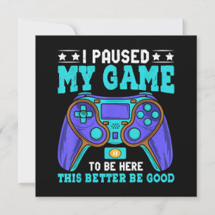 Gamer Shirt Boys Men Kids Teens Paused My Game To  Save The Date