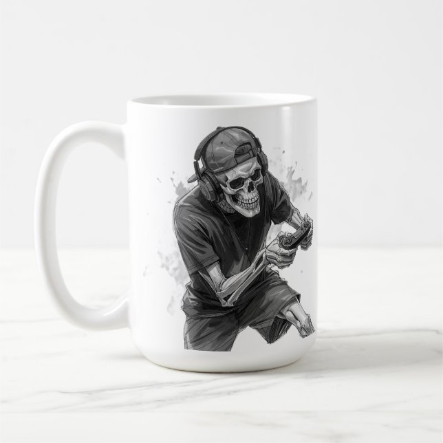 Gamer Skeleton  Coffee Mug (Left)