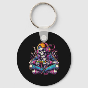 Gamer Skeleton Halloween Girls Teens Women Video G Keychain