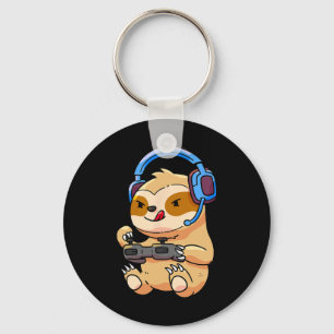 Gamer Sloth Gaming Sloths Video Game Gift  Keychain