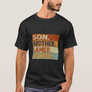 Gamer Son Brother Gaming Legend Video Game Vintage T-Shirt