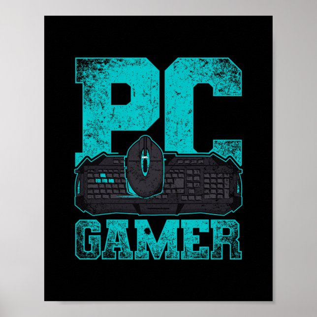 Gamer Sport Computer Games Player Gift Pc Gaming  Poster (Front)