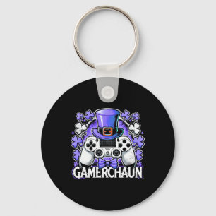 Gamer St Patricks Day Video Game Irish Gaming 1 Keychain