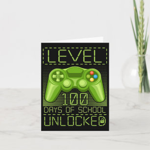 Gamer Student 100th Day 100 Days Of School Teacher Card