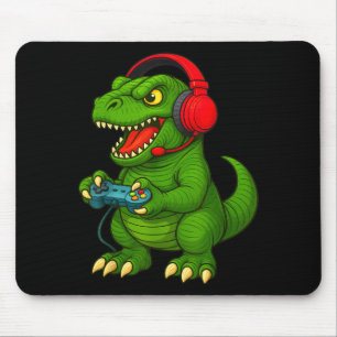 Gamer T Rex Dinosaur Video Games Boys Teen Funny G Mouse Pad