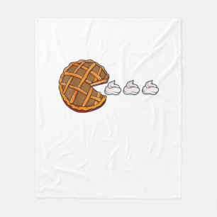 Gamer Thanksgiving Pumpkin Pie Eating Cream Gaming Fleece Blanket