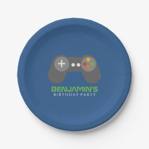 Gamer Themed Kids Birthday Party Paper Plate