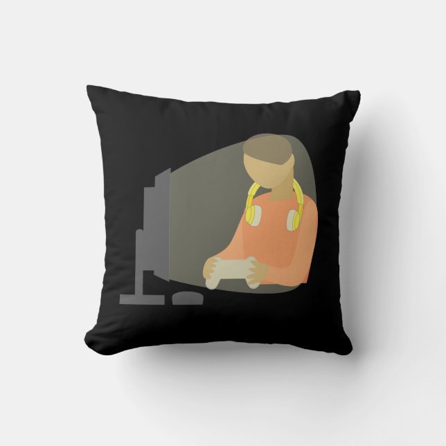 Gamer Throw Pillow (Front)