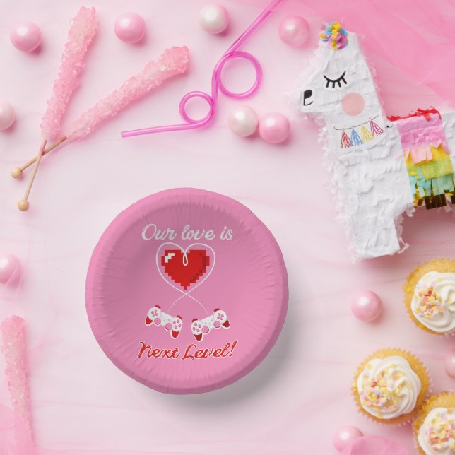Gamer Valentine Paper Bowls Paper Plate (Party)