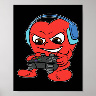 Gamer Valentines Day Cute Video-game Gaming Love 3 Poster