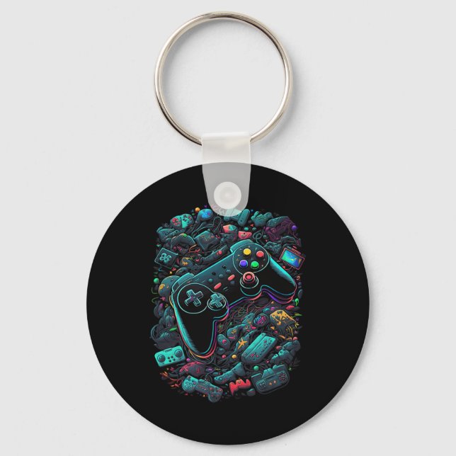 Gamer Video Game Controller 13  Keychain (Front)