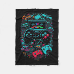 Gamer Video Game Controller 14 Fleece Blanket