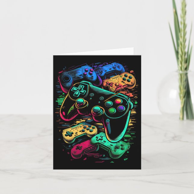Gamer Video Game Controller 17  Card (Front)