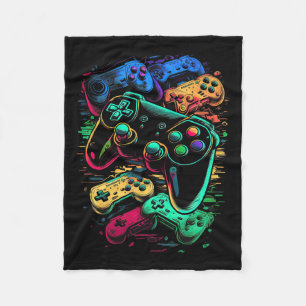 Gamer Video Game Controller 17 Fleece Blanket