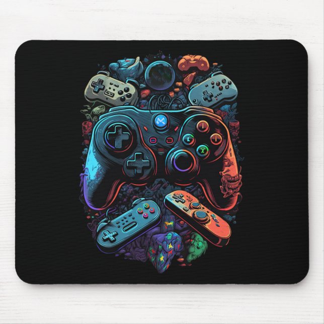 Gamer Video Game Controller 19  Mouse Pad (Front)