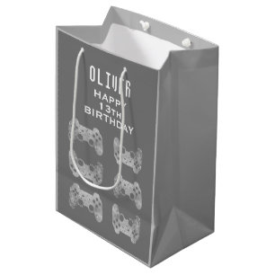 Gamer Video Game Controller Birthday Medium Gift Bag