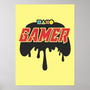 Gamer, Video Game Controller - Gaming Humour Joke  Poster