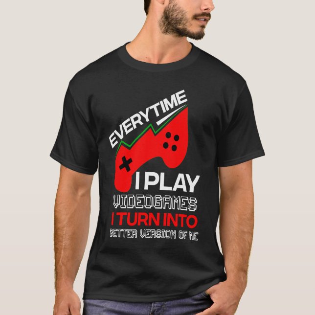 Gamer Video Games I Console Computer T-Shirt (Front)