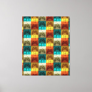 GAMER VINTAGE VIDEO GAME CONTROLLER   CANVAS PRINT