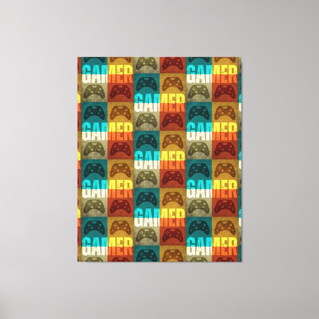 GAMER VINTAGE VIDEO GAME CONTROLLER   CANVAS PRINT (Front)
