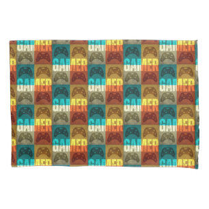 GAMER VINTAGE VIDEO GAME CONTROLLER   PILLOWCASE