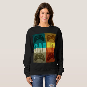 GAMER VINTAGE VIDEO GAME CONTROLLER  SWEATSHIRT