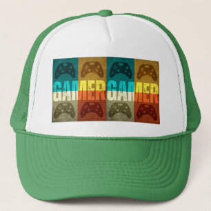 GAMER VINTAGE VIDEO GAME CONTROLLER  TRUCKER HAT