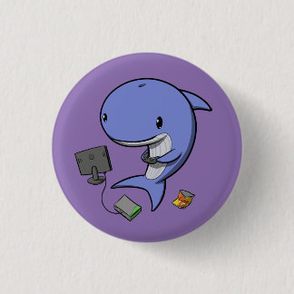 Gamer Whale 1 Inch Round Button