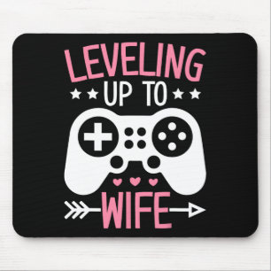 Gamer Wife Mom Levelling Up To Wife Gaming Bride A Mouse Pad