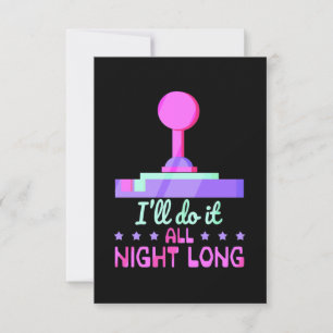 Gamer Will Do It All Night Long Thank You Card