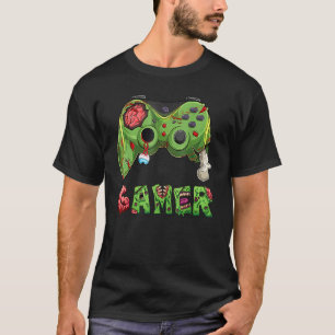 Gamer Zombie Video Game Player Controller Hallowee T-Shirt