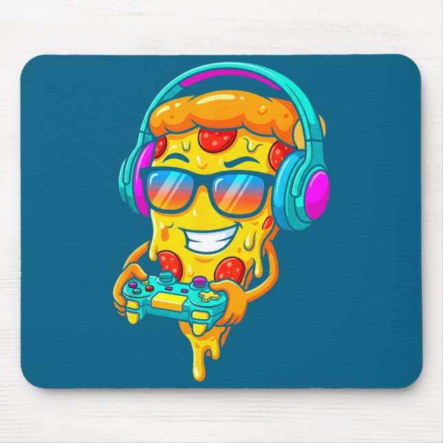 Gamer Zza Slice Video Gaming Boy Enthusiast Gamer  Mouse Pad (Front)