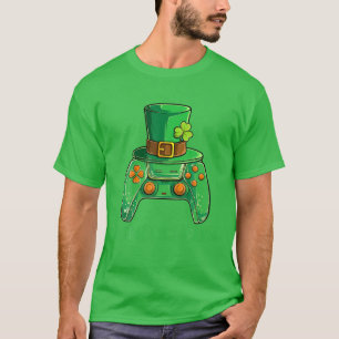 Gamerchaun Video Gamer Boys Men Gaming St Patricks T-Shirt