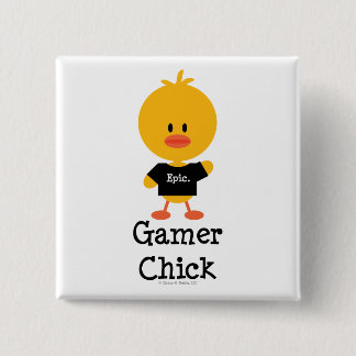 GamerChick 2 Inch Square Button