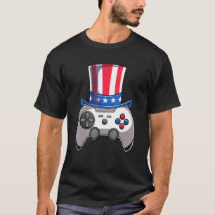 Gamerica Video Game Uncle Sam 4th Of July Boys Ame T-Shirt