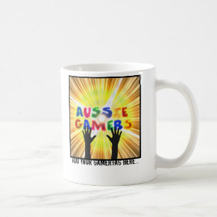 Gamers australiens buvant la tasse
