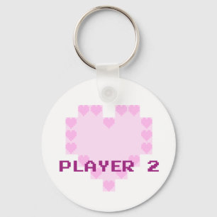 Gamers in Love - Player 2 Keychain