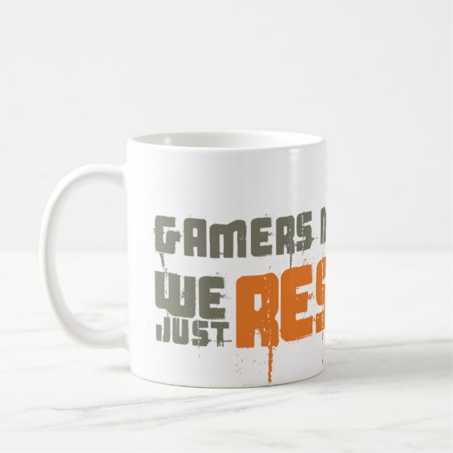 Gamers Never Die We Just Respawn Coffee Mug (Left)