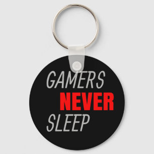 Gamers Never Sleep Video Game Lover Gift Keychain