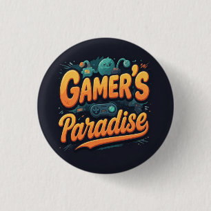 Gamer's Paradise 1 Inch Round Button